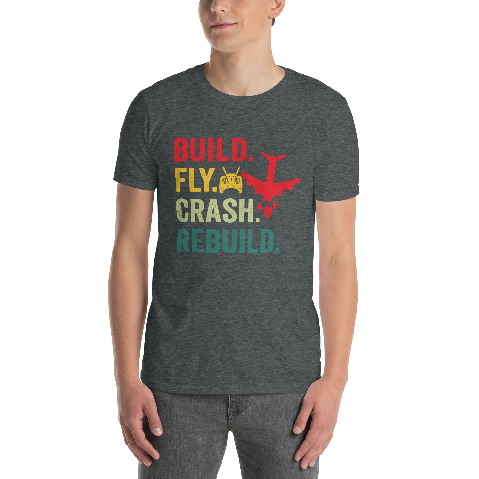 RC Plane T-Shirt - Build Fly Crash Model Airplane Shirt - Cuccico Design