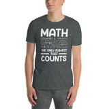 Math T-Shirt | Science Nerd Math The Only Subject That Counts Tee - Cuccico Design