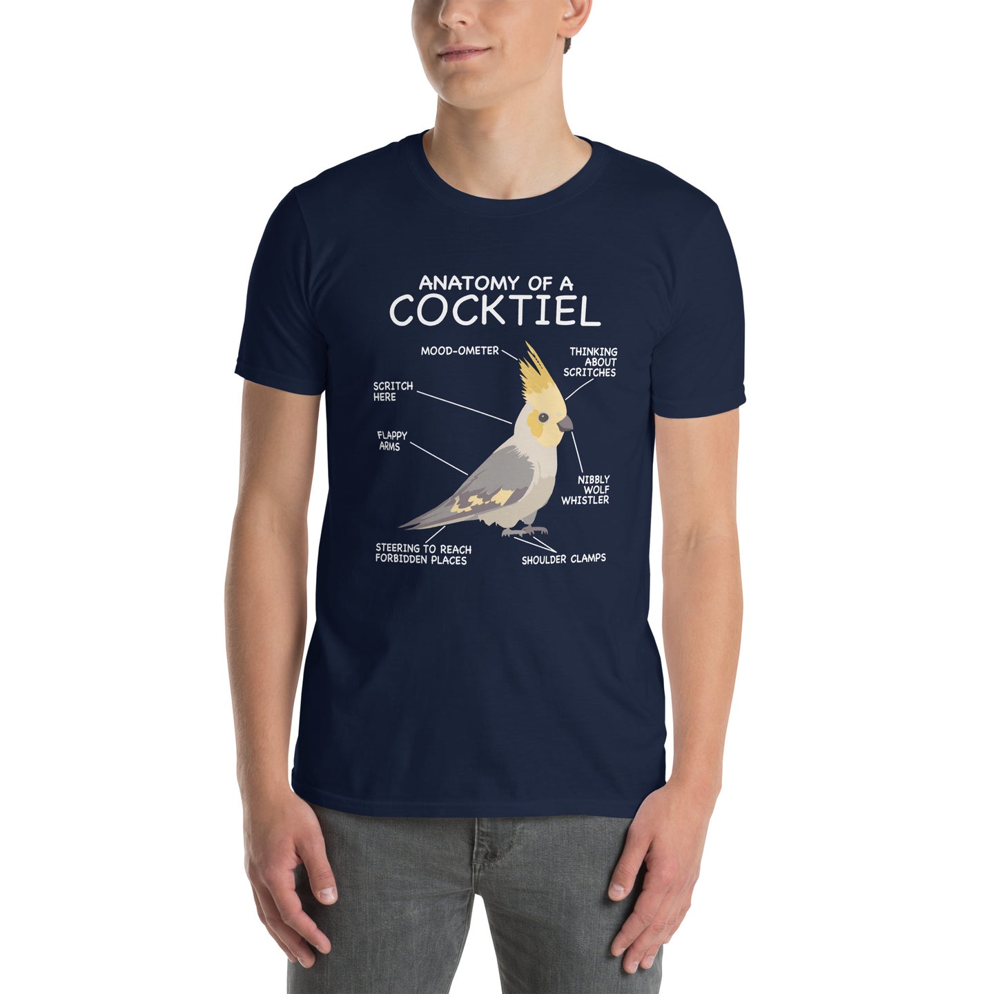 Cockatiel T-Shirt | Funny Parrot Anatomy Bird Lover Gift - Cuccico Design