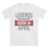 Legends Born in April T-Shirt | April Birthday Gift for Men - Cuccico Design
