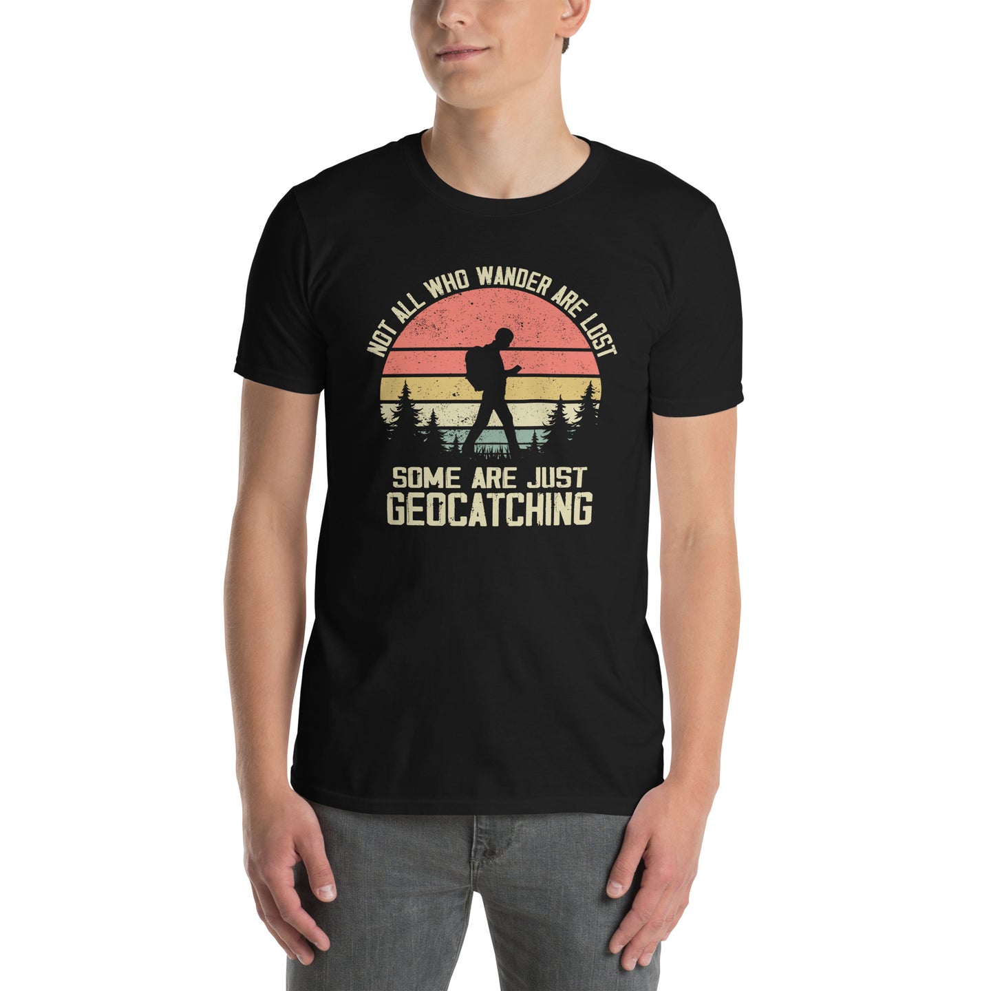 Geocaching T-Shirt - Not All Who Wander Are Lost Shirt - Cuccico Design