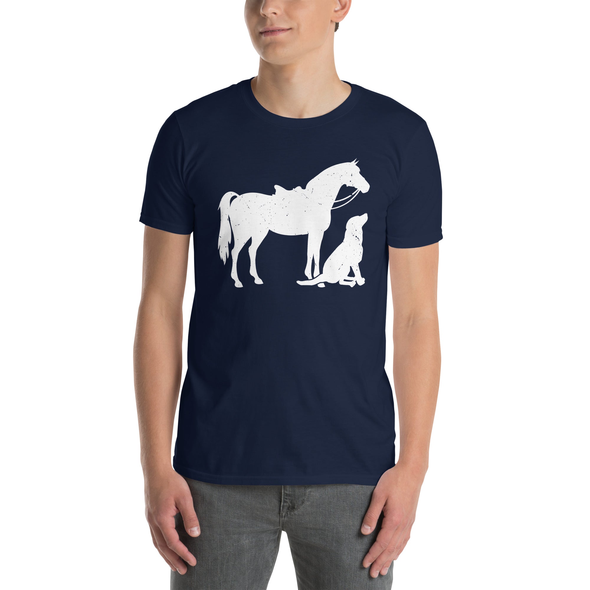 Horse Dog T-Shirt | Cute Animal Lover Gift | Soft Cotton - Cuccico Design