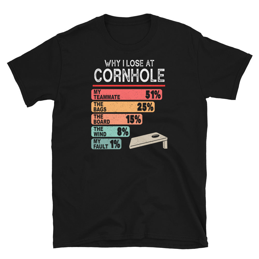 Why I Lose at Cornhole T-Shirt - Funny Player Gift - Cuccico Design