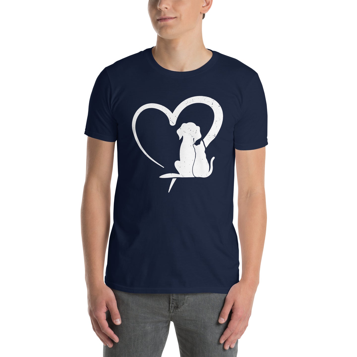 Dog Cat Heart Shirt | Cute Pet Lover Tee - Cuccico Design