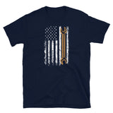 Vintage Mechanic T-Shirt | Distressed USA Flag Design - Cuccico Design