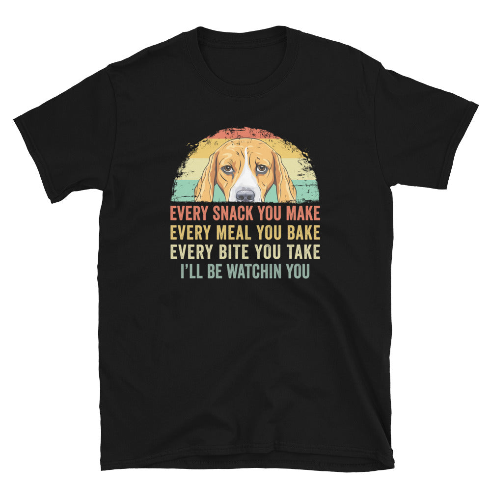 Funny Beagle T-Shirt - Every Snack Every Meal Design - Cuccico Design
