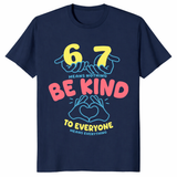67 means nothing shirt in navy viral TikTok meme kindness graphic tee