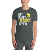 Lacrosse T-Shirt - Eat Sleep Lacrosse Repeat Gift for Men - Cuccico Design