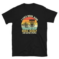 I Like Beer & Disc Golf T-Shirt - Funny Unisex Tee - Cuccico Design