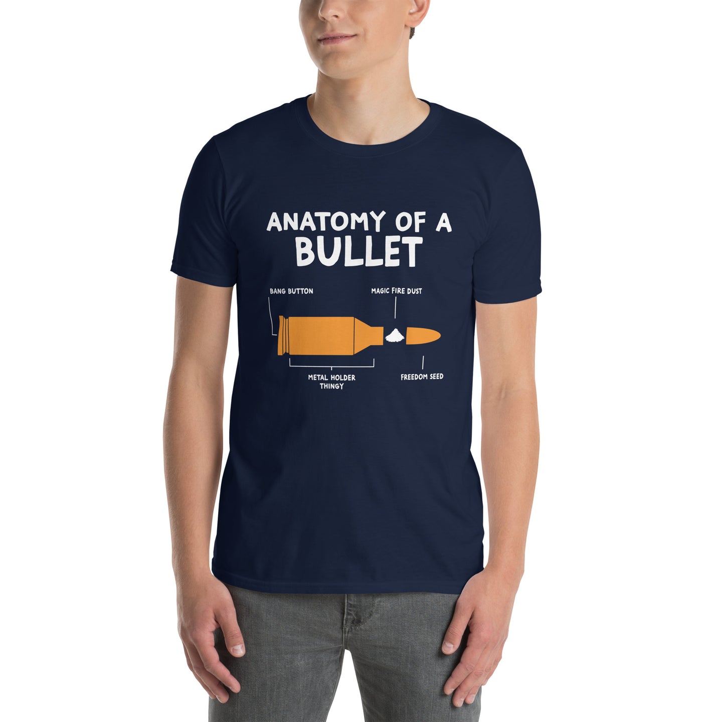 Anatomy Of A Pew Shirt - Funny Gun Ammo Bullet T-Shirt - Cuccico Design
