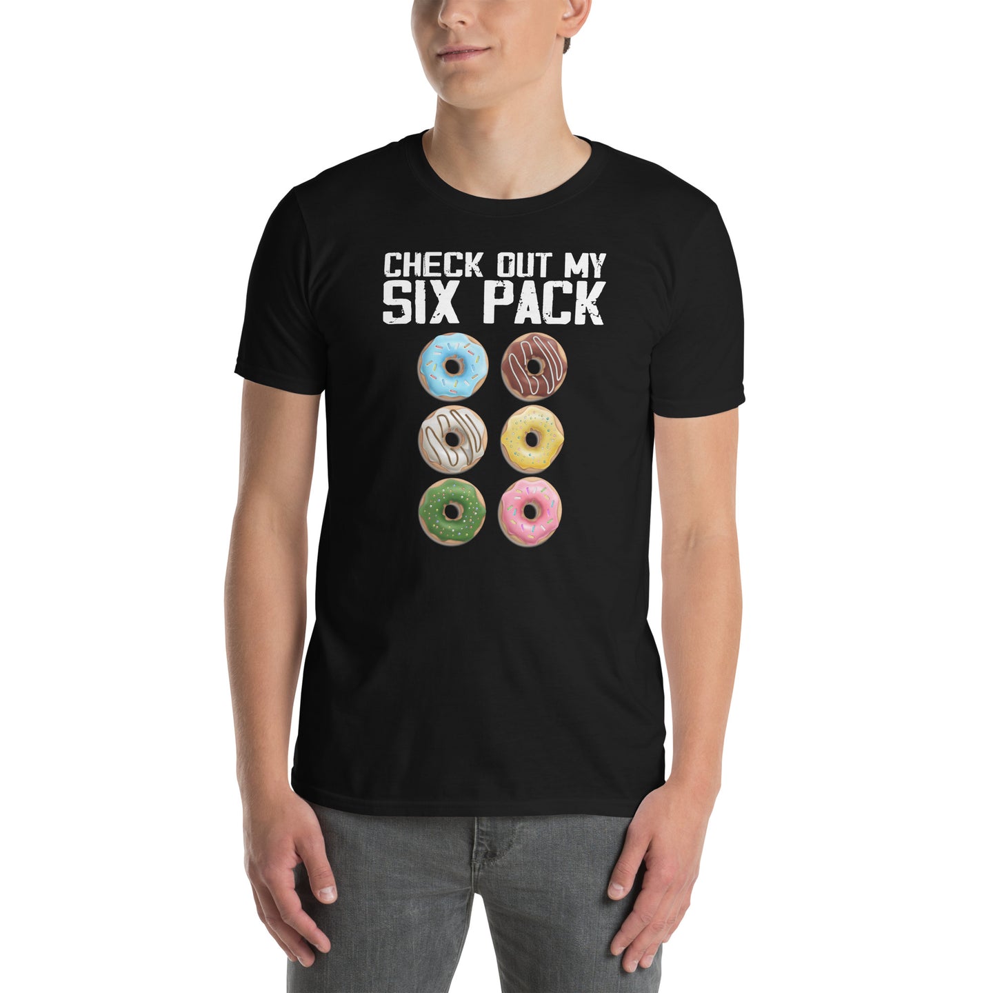 Check Out My Six Pack Donut - Funny Gym T-Shirt - Cuccico Design