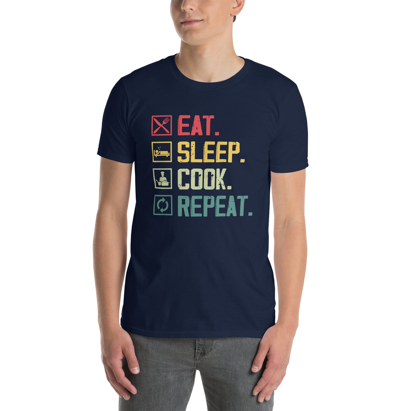 Eat Sleep Cook Repeat Cooking Shirt | Funny Chef Gift - Cuccico Design