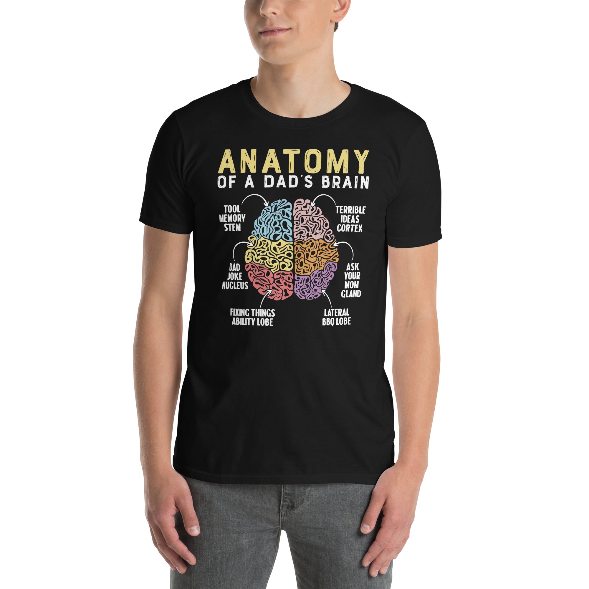 Funny Dad T-Shirt - Anatomy of a Dad's Brain - Cuccico Design