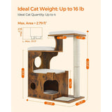 Premium Cat Tower with 3 Beds and Cave - YourCatBackpack.Co