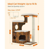 Premium Cat Tower with 3 Beds and Cave - YourCatBackpack.Co