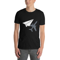 Funny Pilot T-Shirt - Paper Airplane Aviation Flying Shirt - Cuccico Design