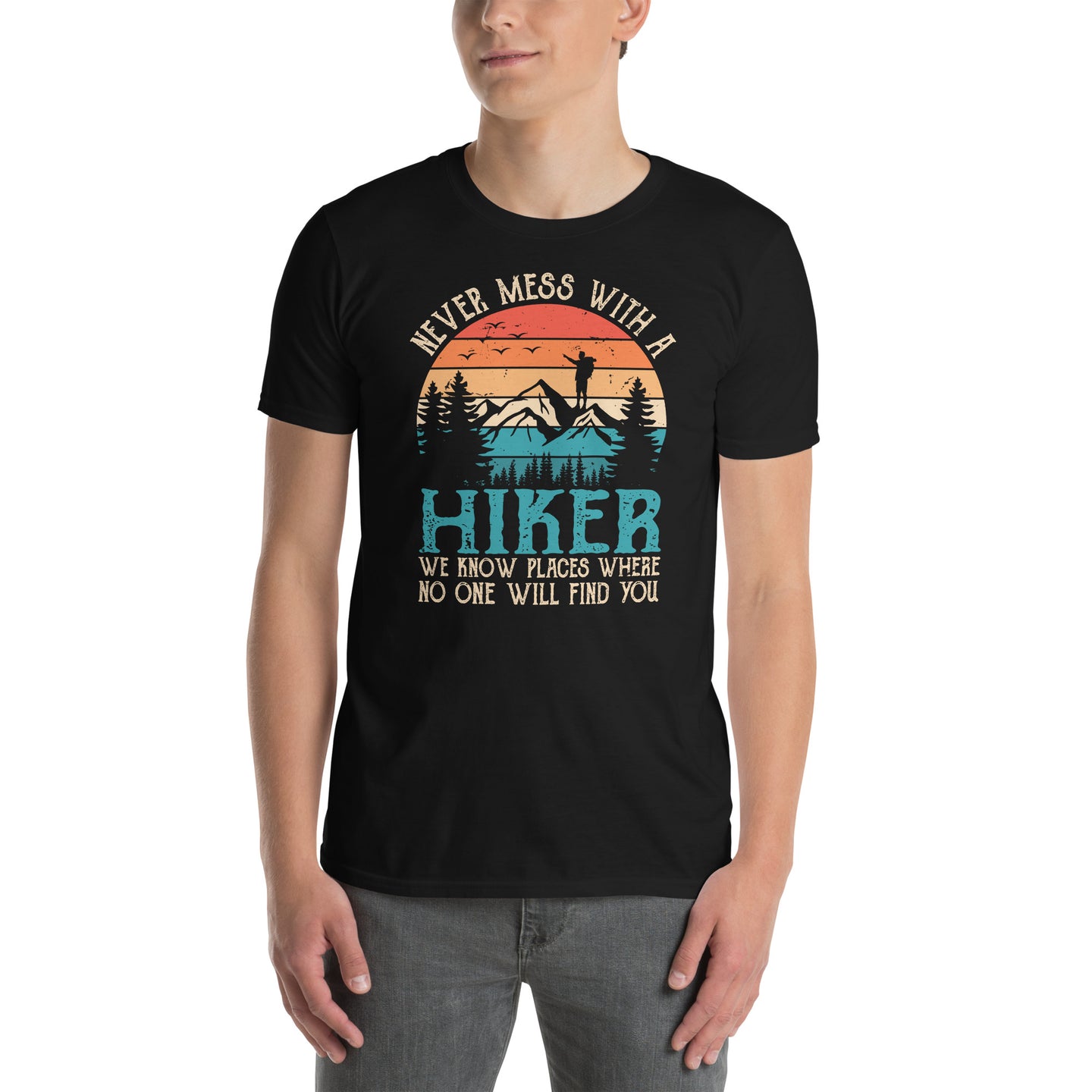 Vintage Hiking T-Shirt - Never Mess With A Hiker - Cuccico Design