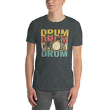 Drummer T-Shirt - Retro Vintage Drum Set Gift - Cuccico Design