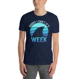 Funny Shark T-Shirt - Sorry I Can't It's Week Tee - Cuccico Design