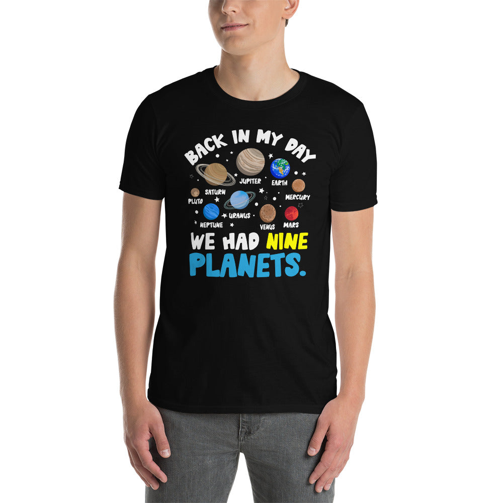 Nine Planets T-Shirt | Back In My Day Astronomy Shirt - Cuccico Design