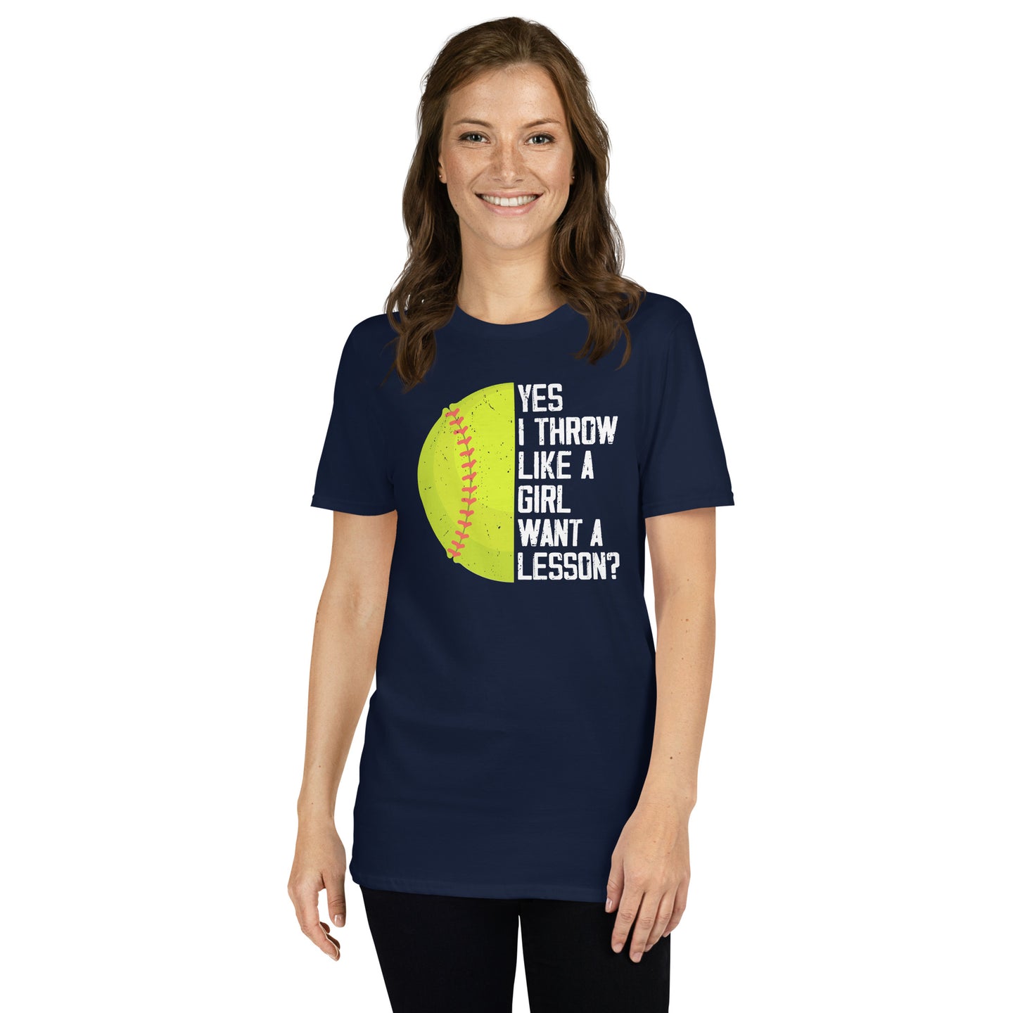 Yes I Throw Like A Girl Softball T-Shirt - Funny Gift - Cuccico Design