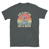 Life Is Better On A Boat Vintage Boating T-Shirt - Cuccico Design