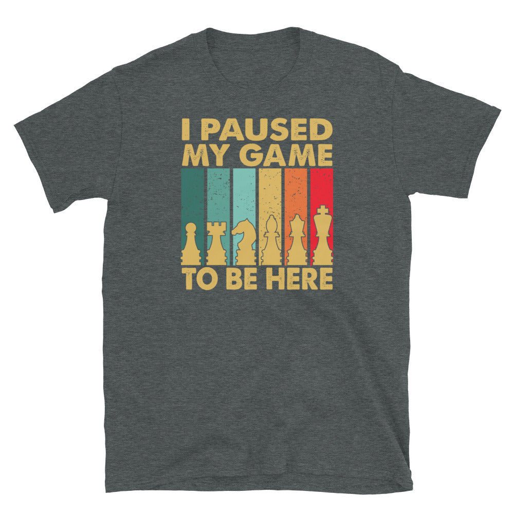 I Paused My Game Vintage Chess T-Shirt | Funny Player Gift - Cuccico Design