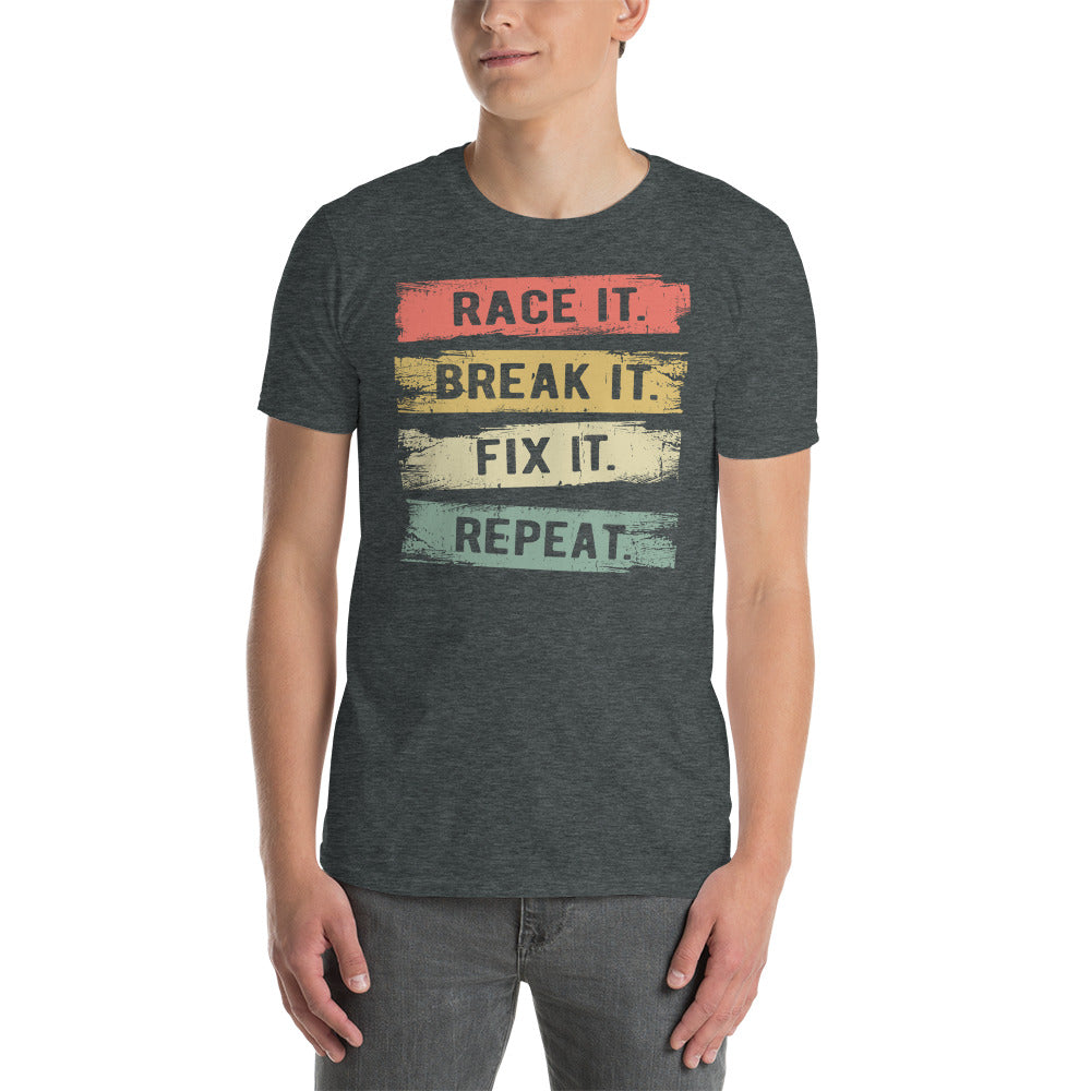 Funny RC Car T-Shirt | Race It Break It Repeat Racing Gift - Cuccico Design