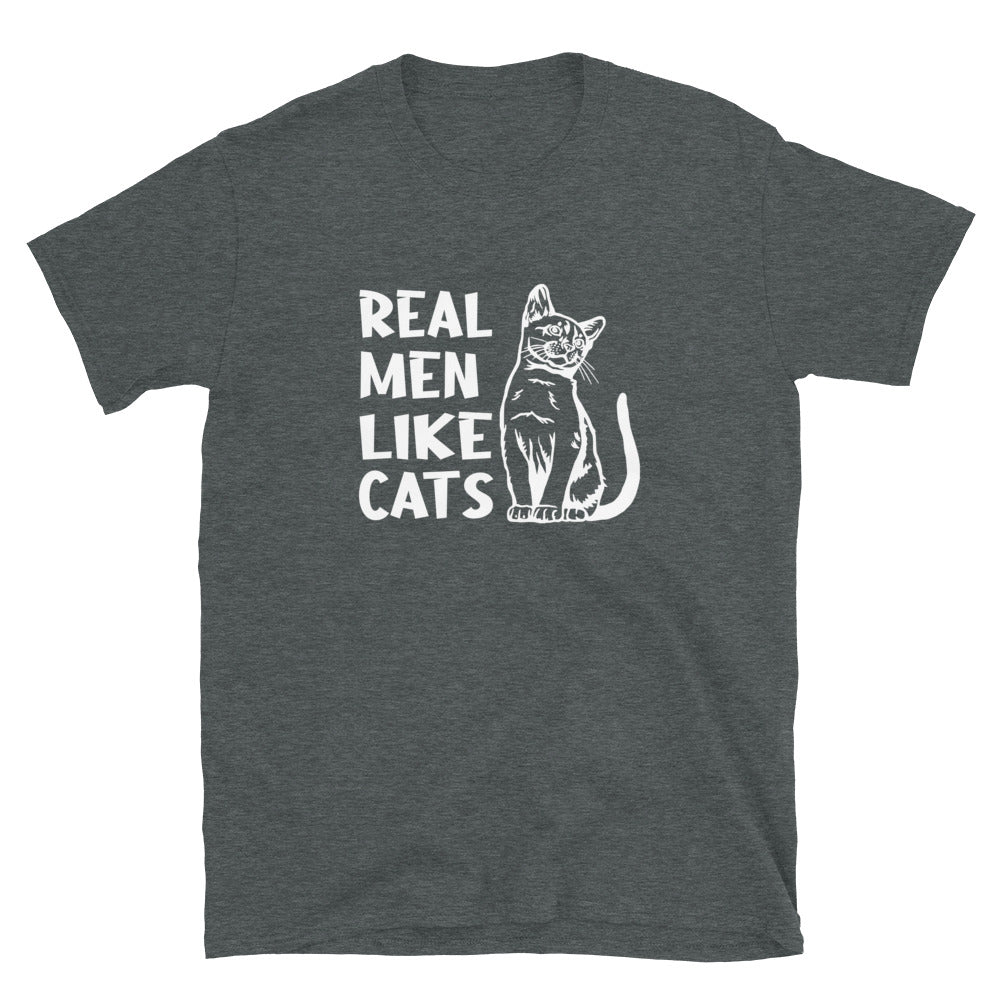 Real Men Love Cats Shirt | Funny Cat T-Shirt for Men Gift - Cuccico Design