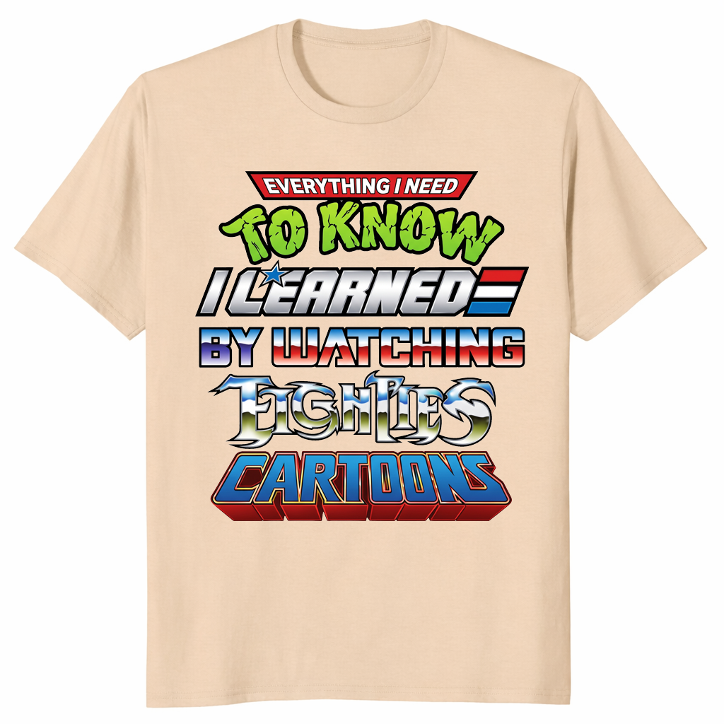 80s cartoons shirt in sand