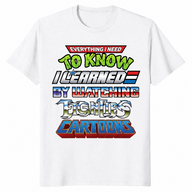80s cartoons shirt in white