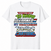 80s cartoons shirt in white