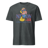 80s Political Humor Nixon Graphic Tee in dark heather by Cuccico