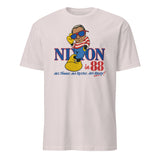 80s Political Humor Nixon Graphic Tee in ice grey by Cuccico