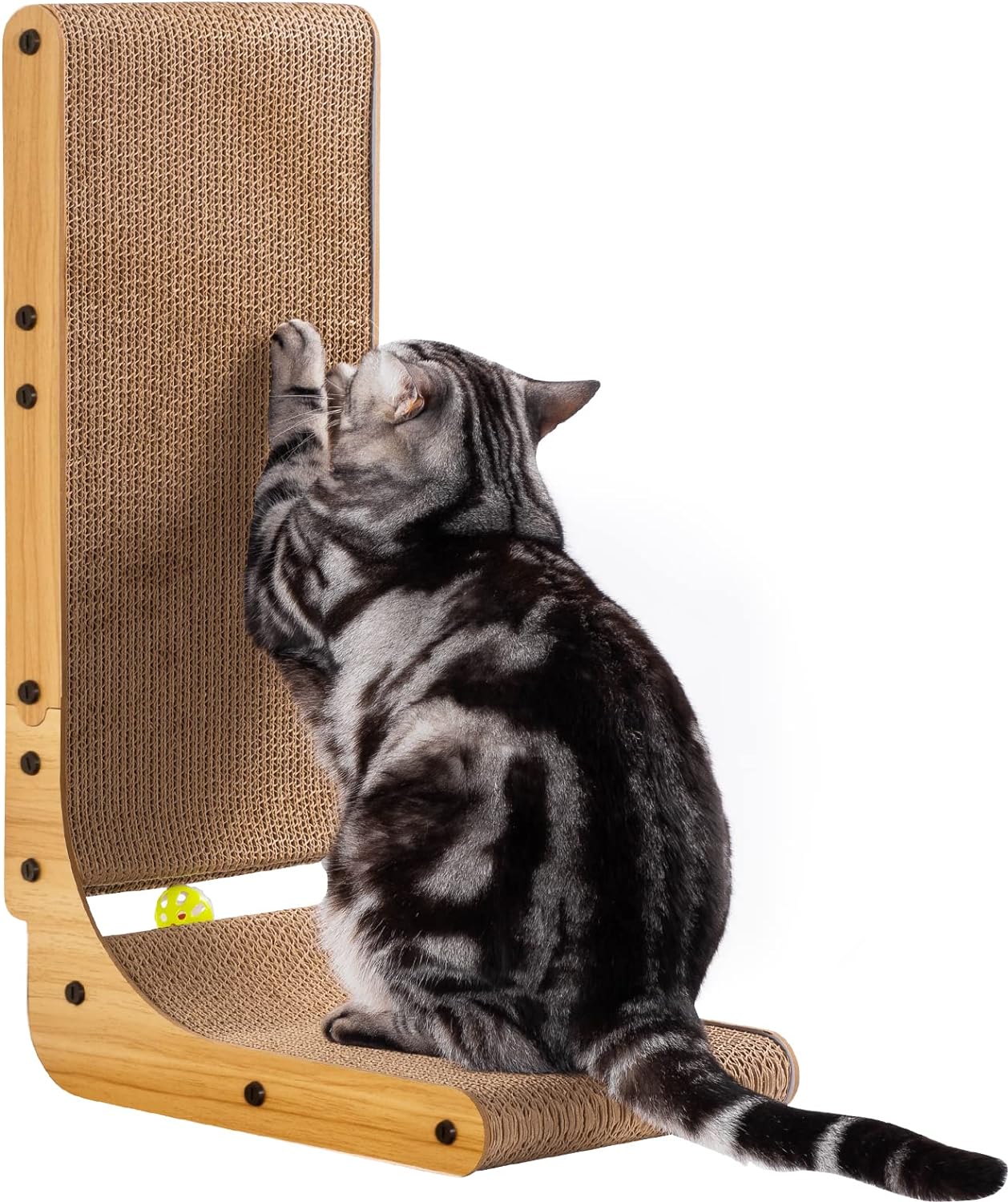 L-Shaped Cat Scratcher - Eco-Friendly and Safe Furniture Protection