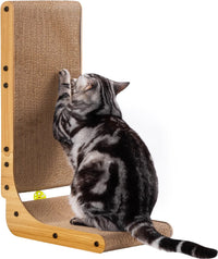 L-Shaped Cat Scratcher - Eco-Friendly and Safe Furniture Protection