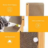 L-Shaped Cat Scratcher - Eco-Friendly and Safe Furniture Protection