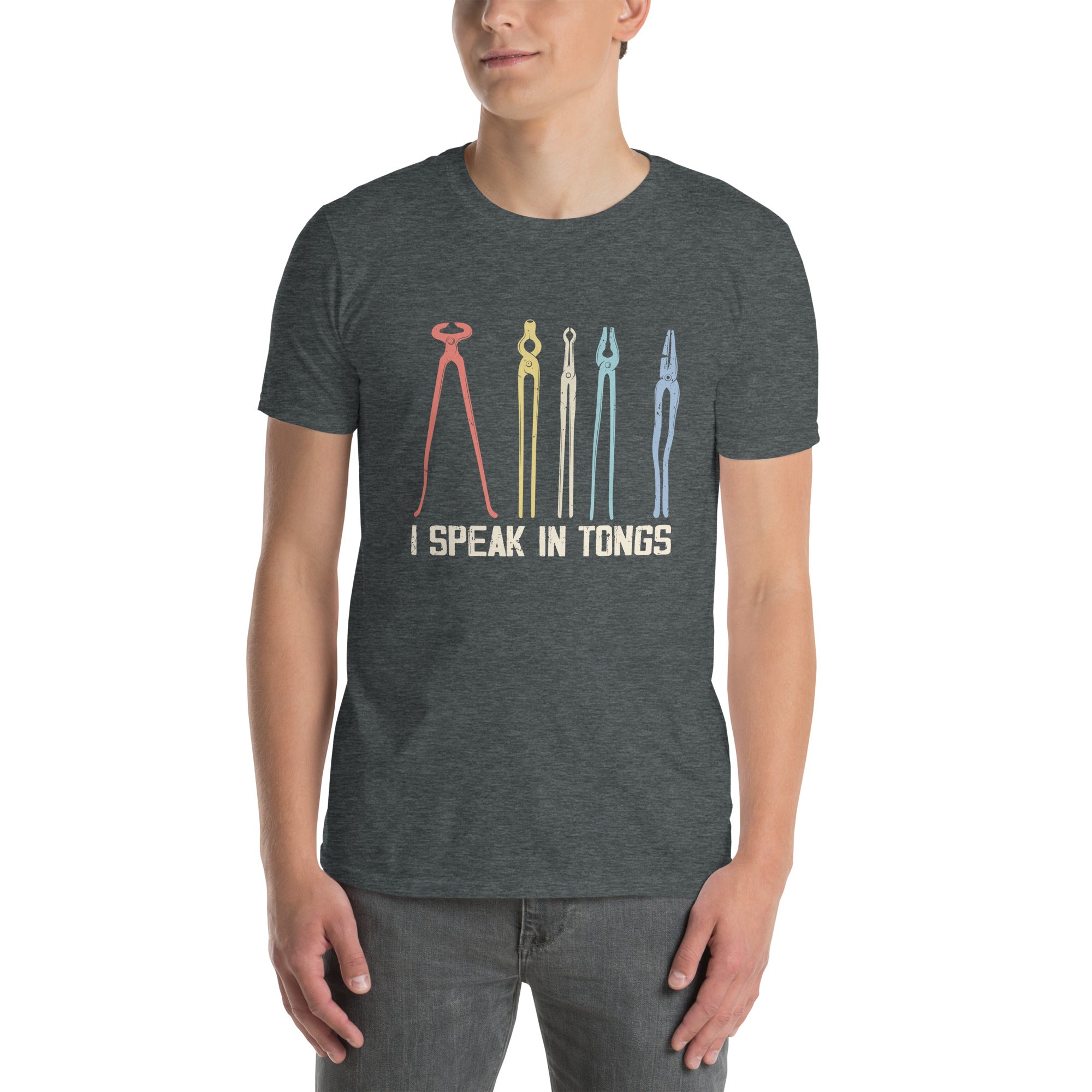 Funny Blacksmith T-Shirt | 'I Speak In Tongs' Design - Cuccico Design