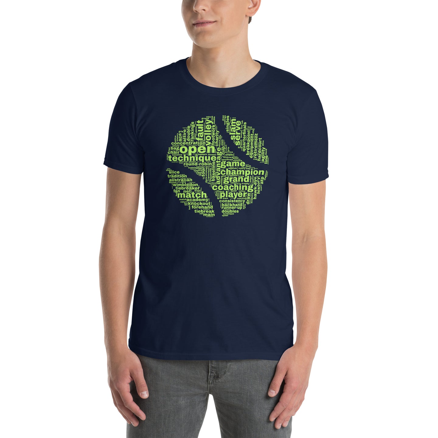 Tennis Word Cloud T-Shirt for Players & Fans - Cuccico Design