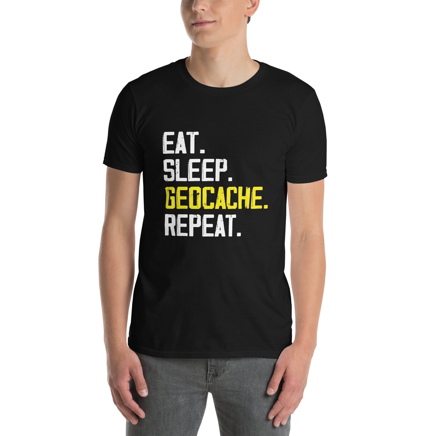 Eat Sleep Geocache Repeat Geocaching T-Shirt - Geocacher Gift - Cuccico Design