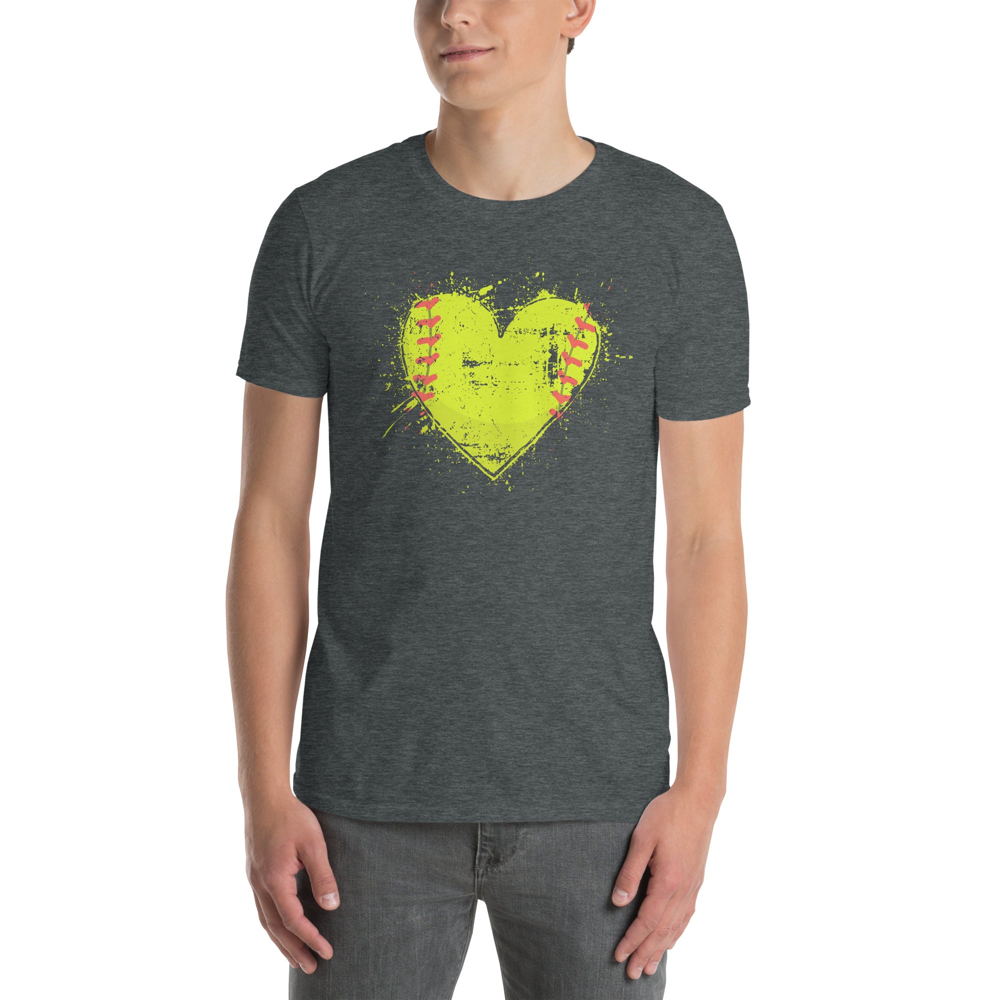 Softball Heart Valentine's Day T-Shirt - Cuccico Design