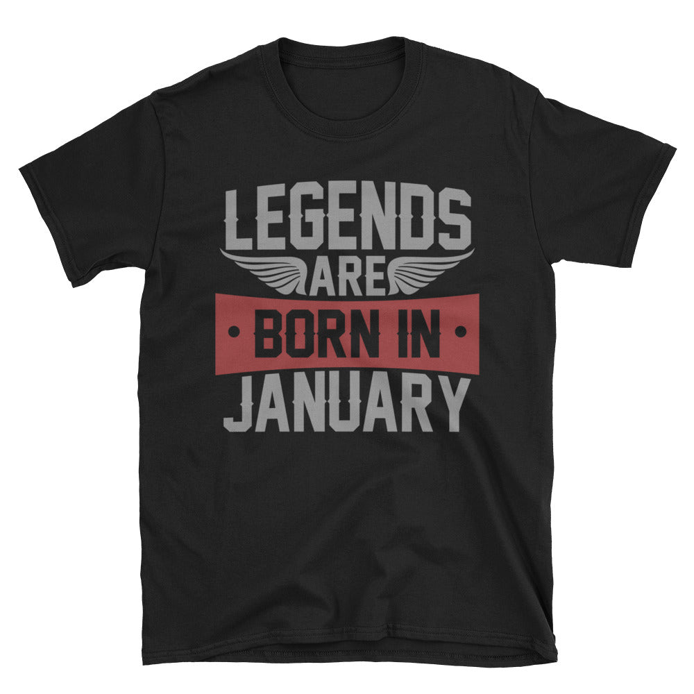 Born in January T-Shirt | January Birthday Gift Men - Cuccico Design