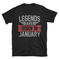 Born in January T-Shirt | January Birthday Gift Men - Cuccico Design