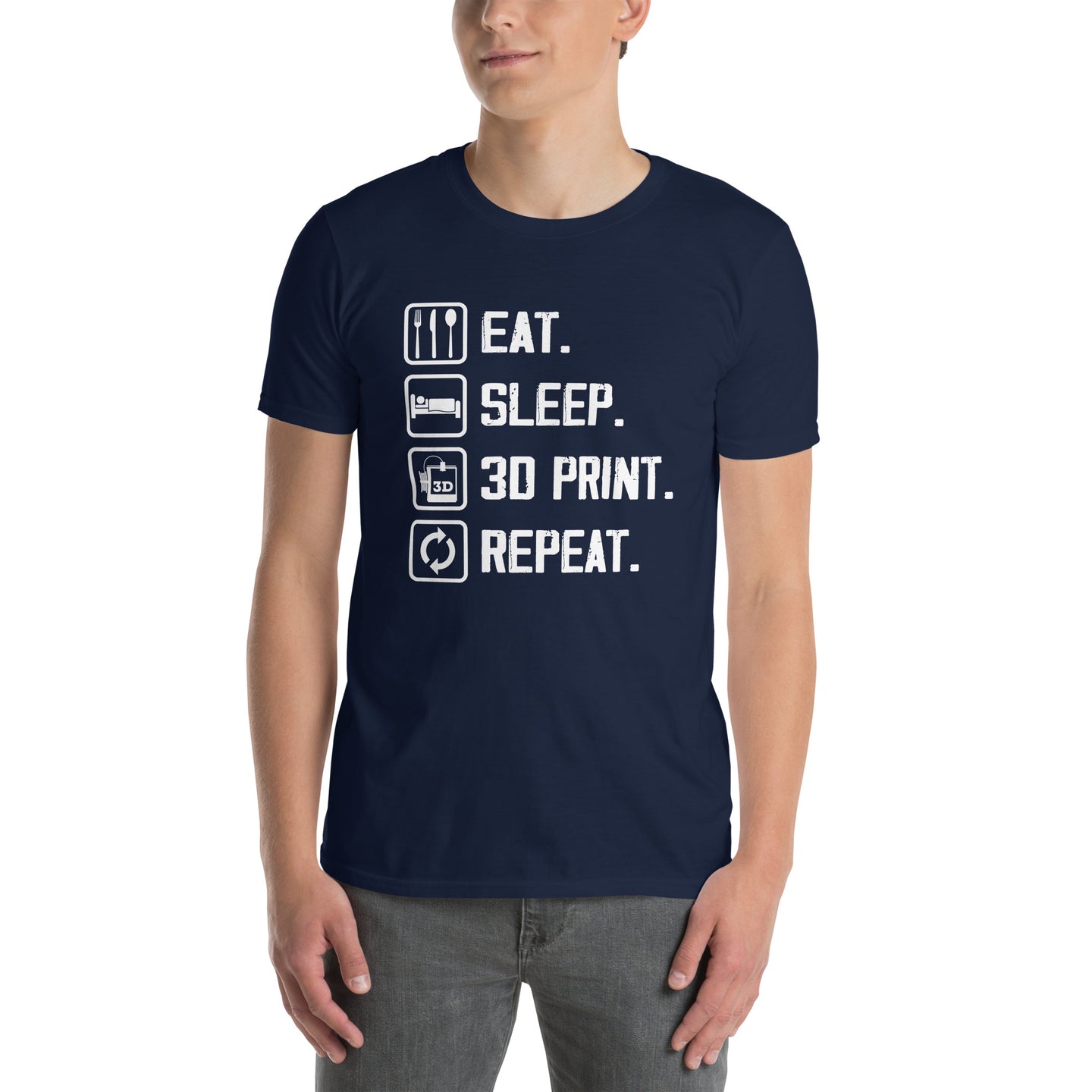 Eat Sleep 3D Print Repeat 3D Printing T-Shirt - Cuccico Design