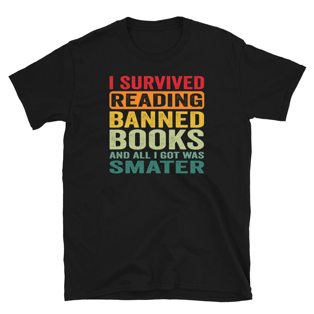 Banned Books T-Shirt: I Survived Reading - Unisex Graphic Tee - Cuccico Design