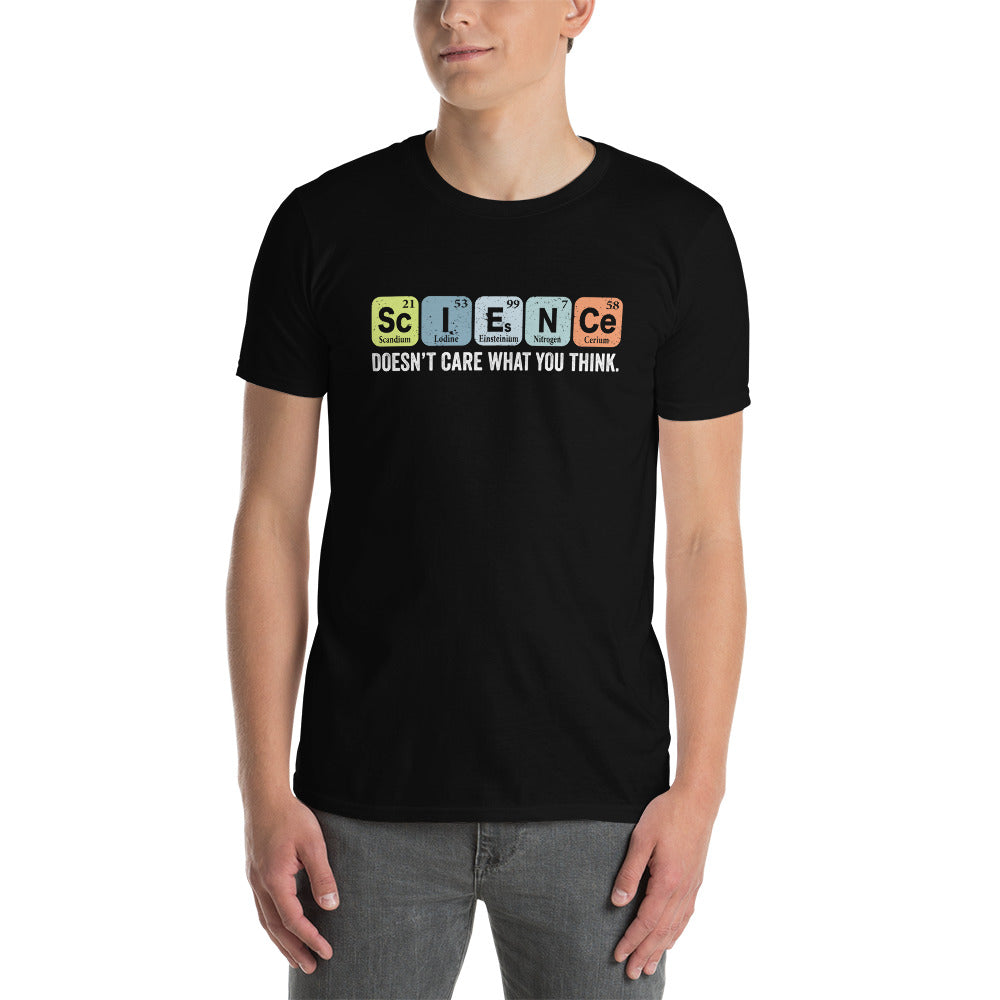 Unisex Science Doesn't Care What You Think Retro T-Shirt - Cuccico Design