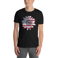 4th of July Sunflower Shirt - American Flag Patriotic Tee - Cuccico Design