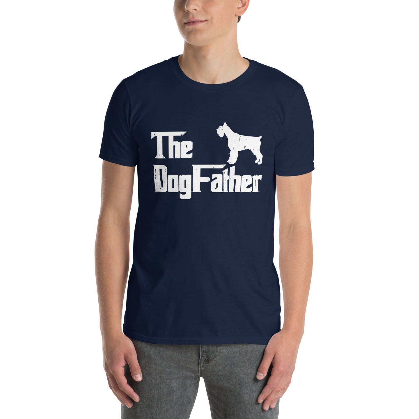 Miniature Schnauzer Dog Father T-Shirt | Mini Schnauzer Dad Gift - Cuccico Design