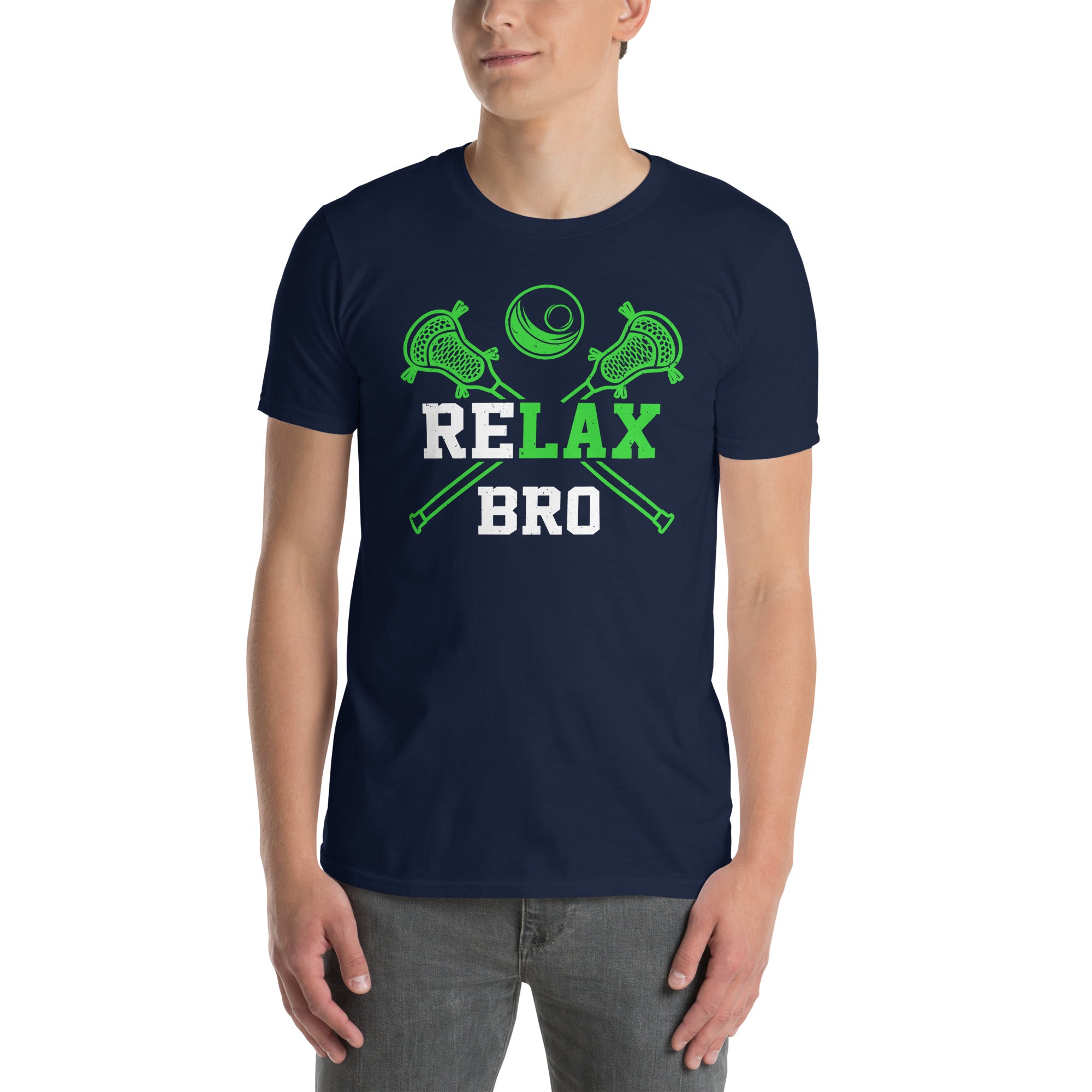 Funny Relax Bro Lacrosse T-Shirt | Lax Lover Gift - Cuccico Design