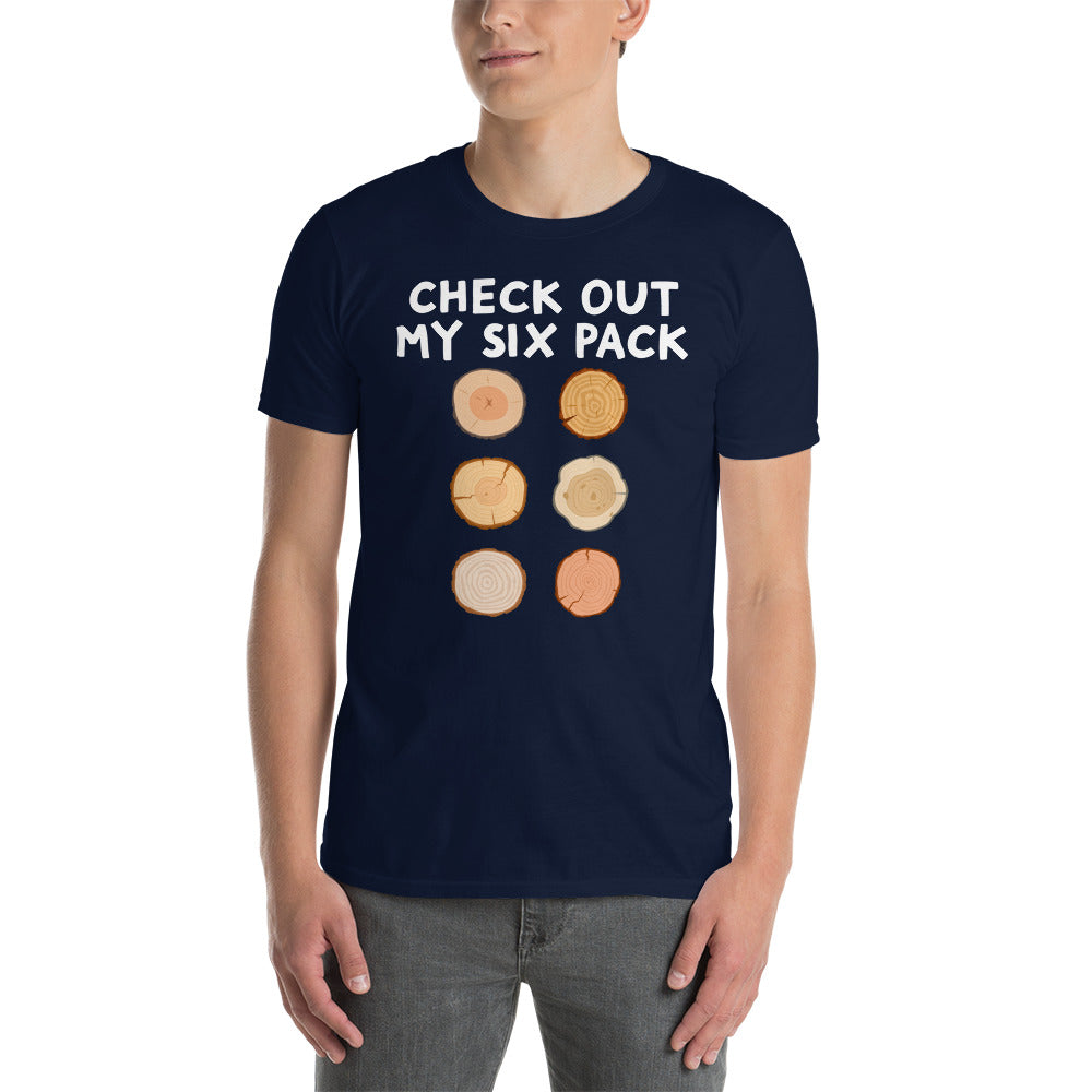 Check Out My Six Pack - Funny Woodworking T-Shirt - Cuccico Design